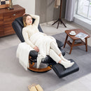 HOMCOM PU Leather Reclining Armchair with Footrest for Living Room