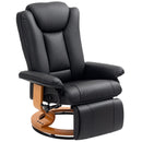 HOMCOM PU Leather Reclining Armchair with Footrest for Living Room