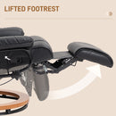 HOMCOM PU Leather Reclining Armchair with Footrest for Living Room