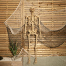5ft (150cm) Posable Full Body Halloween LED Skeleton Decoration with Movable Joints and LED Eyes