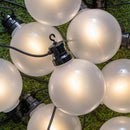 4.5m Set of 10 Frosted Ball Style Cap String Lights with Filament in Warm White