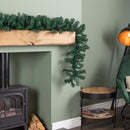 2.7m x 25cm Plain Green Christmas Garland with 200 Tips