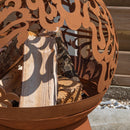 57cm Steel Helios Fireglobe Outdoor Garden Fire Pit