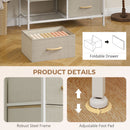 HOMCOM 8 Drawer Fabric Chest of Drawers w/ Wooden Top for Hallway