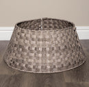 40/58cm Samuel Alexander Medium KD Plastic Wicker Rattan Woven Christmas Tree Skirt in Grey