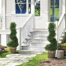 HOMCOM Set Of 2 Potted Artificial Plants, Topiary Spiral Cypress Trees, 90cm