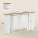 HOMCOM Vertical Slatted Heater Cover for Living Room, White