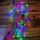 960 LED 12.4m Premier Cluster Indoor Outdoor Multi Function Mains Operated Christmas Lights with Timer on Clear Cable in Multicoloured