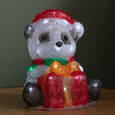 20cm Battery Operated Light Up Christmas Ice Panda With 30 Cool White LEDs