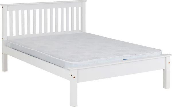 MONACO 4'6" DOUBLE LOW END BED - WHITE
