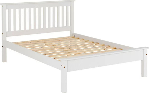 MONACO 4'6" DOUBLE LOW END BED - WHITE