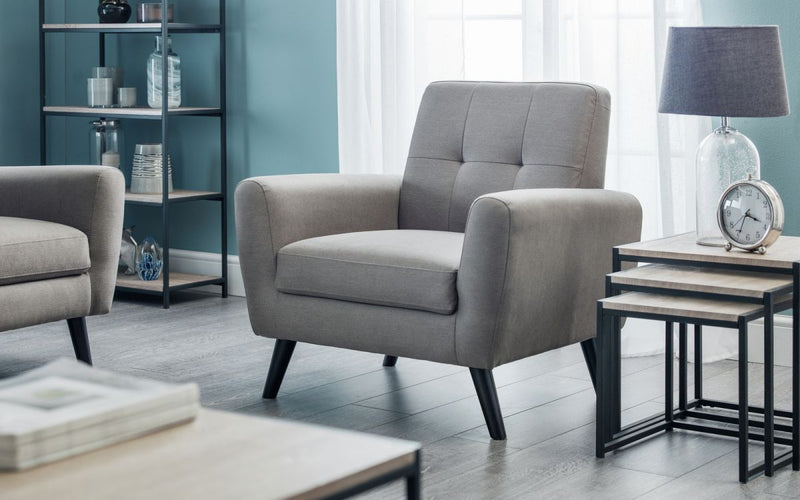 Monza Compact Retro Chair - Grey