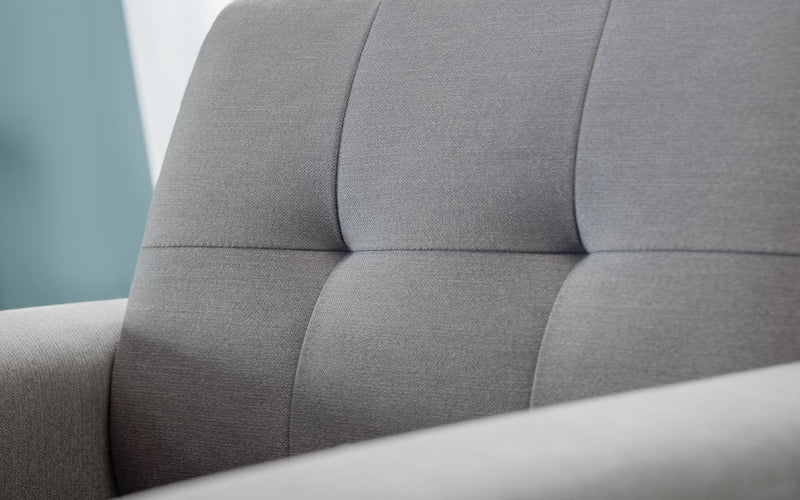 Monza Compact Retro Sofa 3 Seater 1.9m - Grey