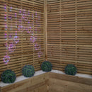 1.2m X 1.2m Light Up Heart Pin Wire Christmas Curtain Lights With 303 Rainbow LEDs