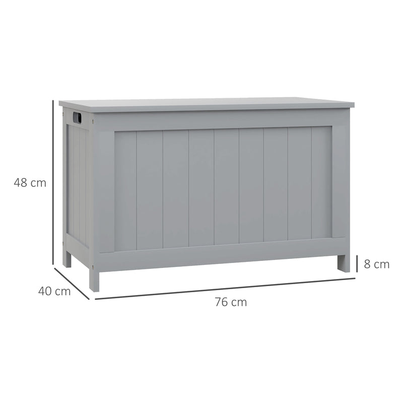 HOMCOM Storage Chest with 2 Safety Hinges, Storage Bench for Living Room