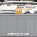 HOMCOM Storage Chest with 2 Safety Hinges, Storage Bench for Living Room