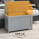 HOMCOM Storage Chest with 2 Safety Hinges, Storage Bench for Living Room