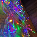 960 LED 12.4m Premier Cluster Indoor Outdoor Multi Function Mains Operated Christmas Lights with Timer on Clear Cable in Multicoloured