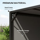 Outsunny 3 x 3(m) Pergola Metal Gazebo Outdoor Sun Shade Shelter Canopy