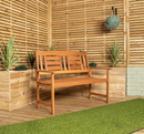 Outdoor 4 Person Folding Rectangular Wooden Garden Dining Table Benches Black Parasol and Base Set