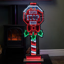 90cm Light up Santa Stop Here Sign Christmas Infinity Decoration with LEDs