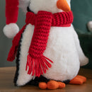 22cm Soft Cuddly Puppa Penguin Christmas Decoration with Santa Hat