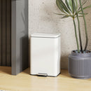 HOMCOM Pedal Bin With Soft-Close Lid, 20L Kitchen Bin For Home, Cream