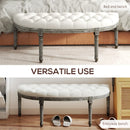 HOMCOM Half-Circle End Bench Footstool