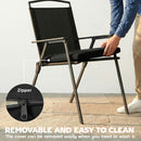 Outsunny 2Pcs Garden Chair Cushions, Waterproof Seat Pads, Black