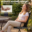Outsunny 2Pcs Garden Chair Cushions, Waterproof Seat Pads, Black