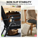 Outsunny 2Pcs Garden Chair Cushions, Waterproof Seat Pads, Black