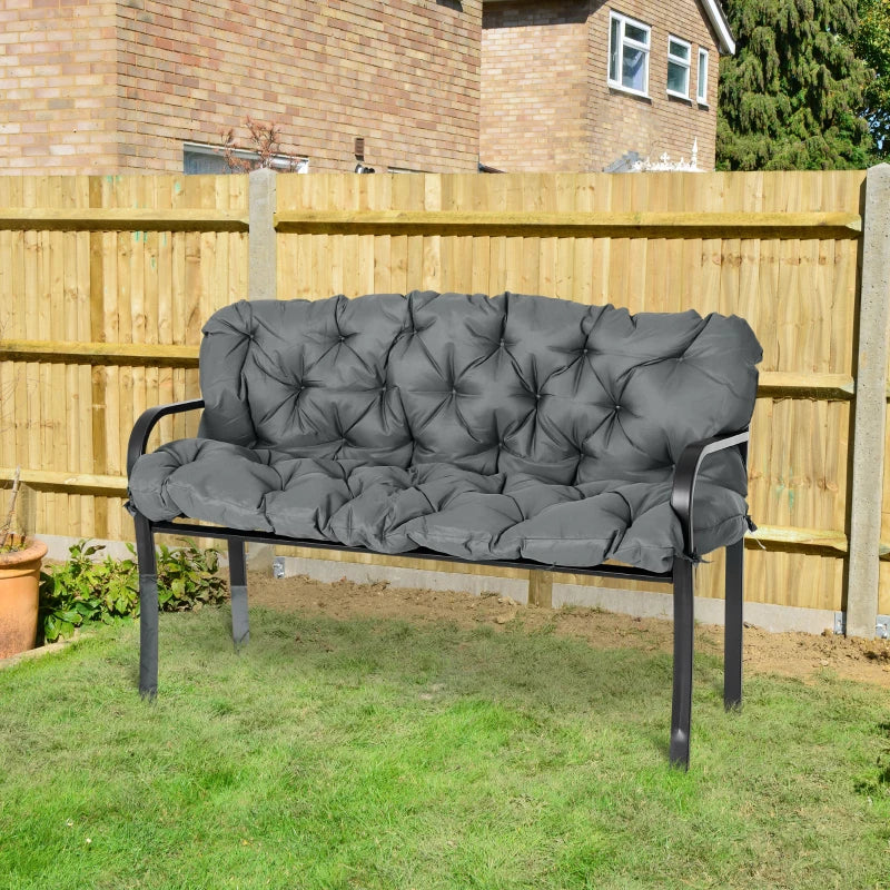 Outsunny  Bench Cushion 3 Seater - Dark Grey