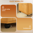 HOMCOM 60cm Filing Cabinet with Drawers and Open Shelf