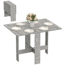 HOMCOM Wooden Folding Table Writing Desk Grey