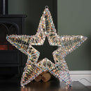 60cm Light up Iridescent Shimmer Christmas Star with 1440 Warm White LEDs