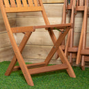 Set of 2/4 Bowness Outdoor Garden Patio Wooden Slatted Folding Chairs