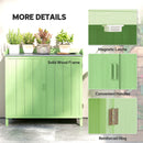 Outsunny Garden Storage Cabinet Potting Bench Table W/ galvanised Top Green