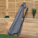 Samuel Alexander 2.7m Havana Garden Patio Parasol with Crank Handle in Grey
