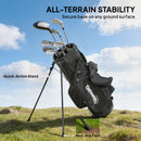 Outsunny Golf Stand Bag 6 Way Full-Length Dividers, Waterproof Golf Bag Grey