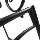 Outsunny Garden Bench, Metal Outdoor Patio Garden Loveseat, Black