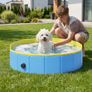 PawHut Dog Pool Dog Bath Tub Dog Paddling Pool, Blue, 80 X 20 Cm