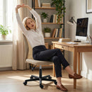 Vinsetto Armless Office Chair, Swivel Desk Chair W/ Adjustable Height Beige