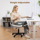Vinsetto Armless Office Chair, Swivel Desk Chair W/ Adjustable Height Beige