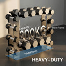 SPORTNOW 4-Tier Dumbbell Rack, Heavy-Duty Weight Rack For Dumbbells, Black