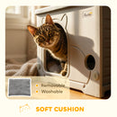 PawHut Cat House Stackable Cat Bed for Indoor Outdoor Grey