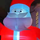 GIANT: 20ft (6m) Light up Christmas Inflatable Santa with Raised Arm & 28 LEDs