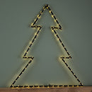 73cm x 80cm Light up Dewdrop Metal Christmas Tree with Garden Stake & Warm White LEDs