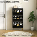 HOMCOM Slim Shoe Storage Cabinet With 3 Flip Drawers For Hallway