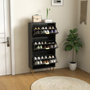 HOMCOM Slim Shoe Storage Cabinet With 3 Flip Drawers For Hallway