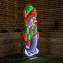 4ft (1.2m) Tall Standing Light up Snowman Infinity Christmas Decoration with Multi-Coloured LEDs